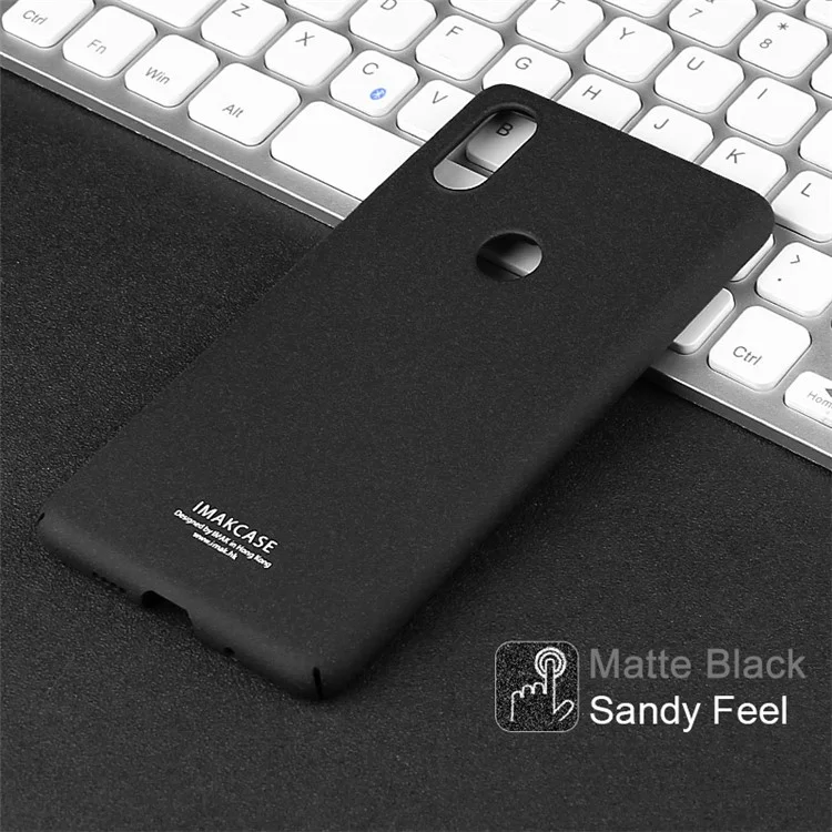 IMAK Cowboy Shell PC Case with Ring Stand + Screen Film for Xiaomi Mi Mix 2s - Matte Black