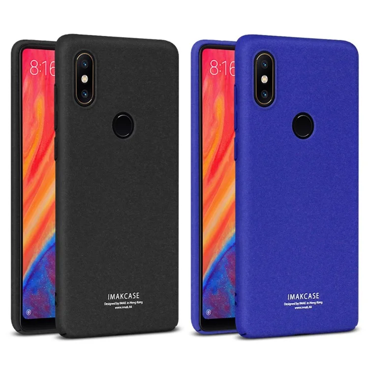 IMAK Cowboy Shell PC Case with Ring Stand + Screen Film for Xiaomi Mi Mix 2s - Matte Black