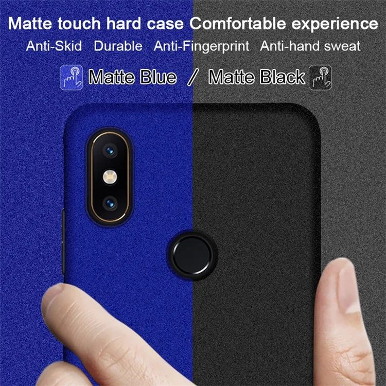 IMAK Cowboy Shell PC Case with Ring Stand + Screen Film for Xiaomi Mi Mix 2s - Matte Black