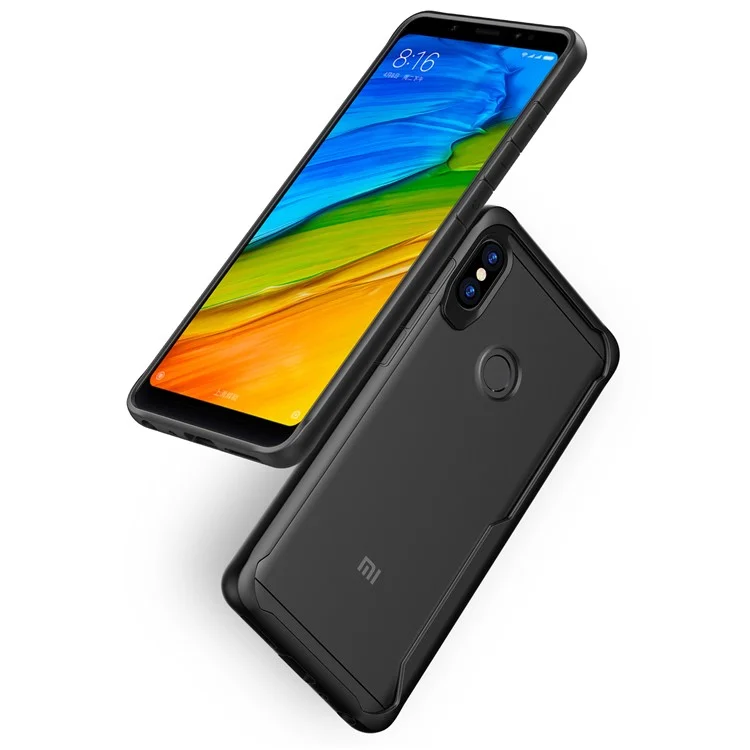 Shock Absorption PC + TPU Hybrid Case for Xiaomi Redmi Note 5 (12MP Rear Camera) / Redmi 5 Plus (China) - Black