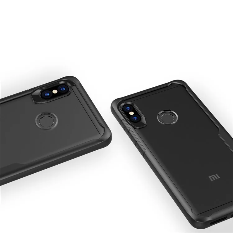 Shock Absorption PC + TPU Hybrid Case for Xiaomi Redmi Note 5 (12MP Rear Camera) / Redmi 5 Plus (China) - Black