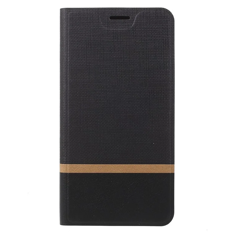 Cross Pattern Leather Card Holder Phone Shell (Built-in Steel Sheet) for 	Xiaomi Mi Mix 2s - Black