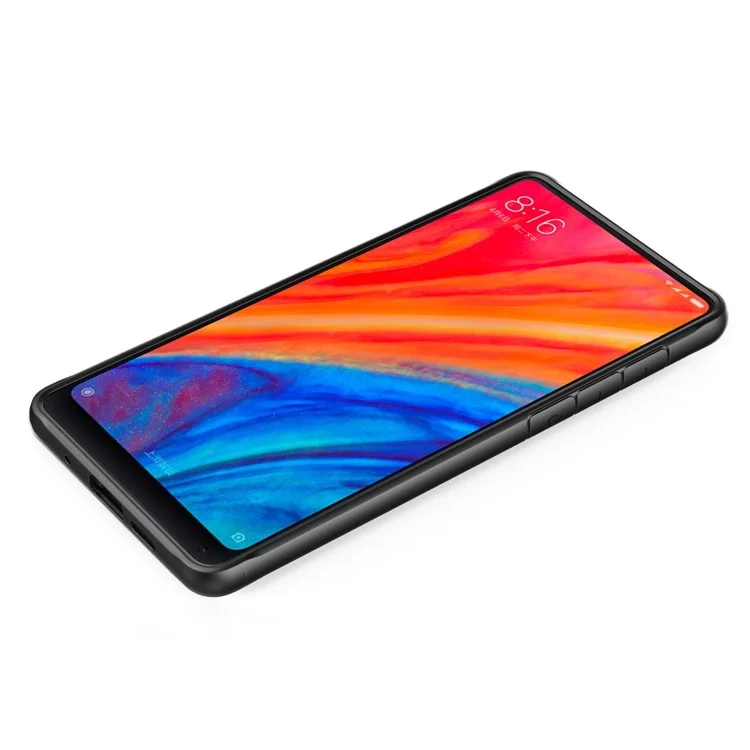 For Xiaomi Mi Mix 2s Shock Absorption PC + TPU Hybrid Back Case - Black