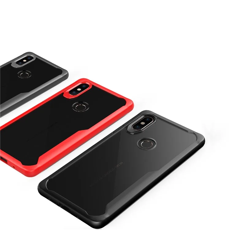 For Xiaomi Mi Mix 2s Shock Absorption PC + TPU Hybrid Back Case - Black