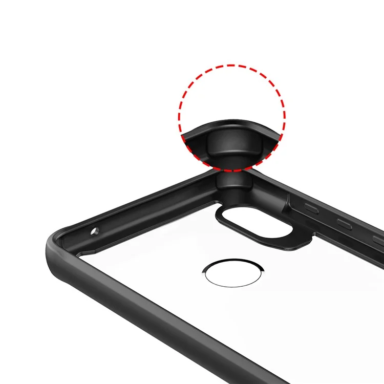 For Xiaomi Mi Mix 2s Shock Absorption PC + TPU Hybrid Back Case - Black