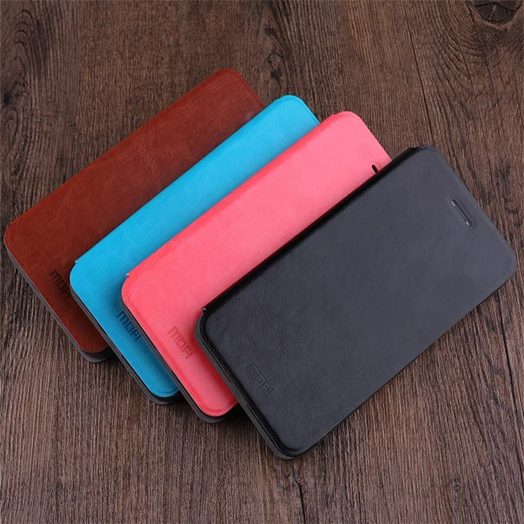 MOFI Rui Series Crazy Horse Flip PU Leather Phone Case for Xiaomi Redmi Note 5 Pro (Dual Camera) / Redmi Note 5 (China) - Black