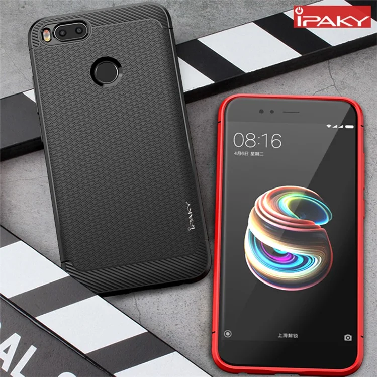 IPAKY Anti-shocking TPU Protection Mobile Phone Case for Xiaomi Mi A1 / Mi 5X - Black
