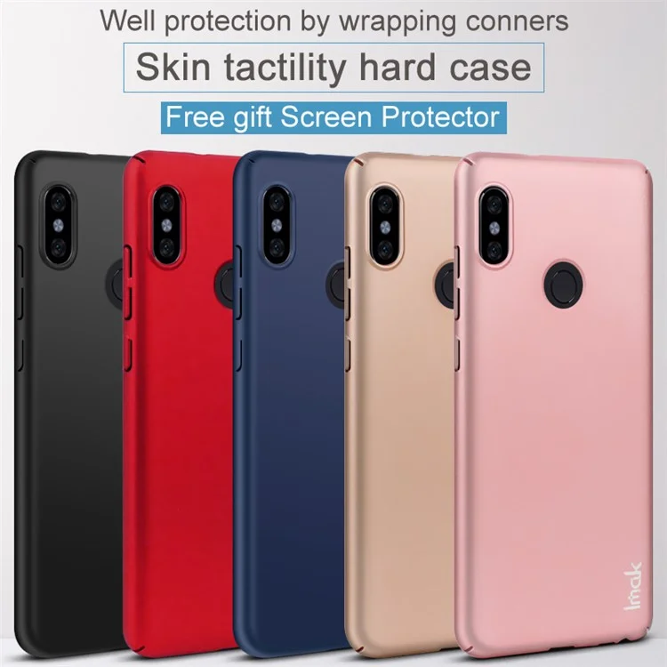 IMAK Jazz Skin Feel PC Hard Phone Case + Screen Protector Film for Xiaomi Redmi Note 5 Pro (Dual Camera) / Redmi Note 5 (China) - Black