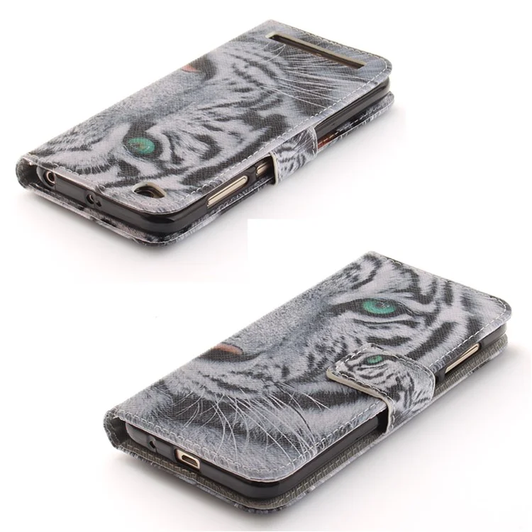 Pattern Printing PU Leather Wallet Case for Xiaomi Redmi 5A - Tiger Pattern