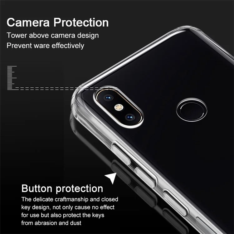 IMAK Anti-drop TPU Protection Mobile Phone Shell + Screen Protector for Xiaomi Mi Mix 2s