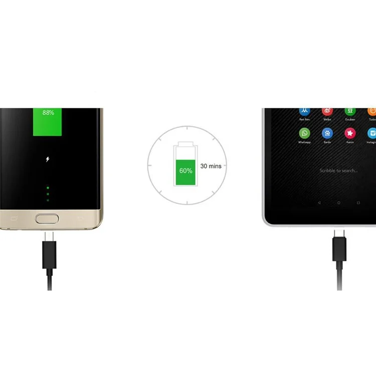 Chargeur Rapide 3.0 Chargeur De Bureau Chargeur Mural USB Intelligent De 6 Ports Avec Port De Type C - Branchement De L'UE