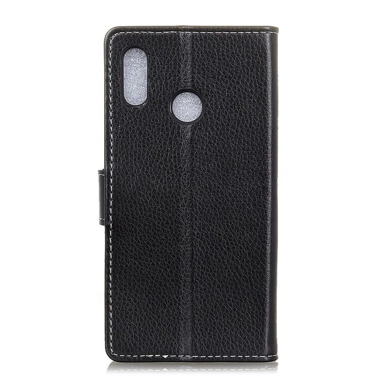 Litchi Texture PU Leather Magnetic Wallet Case Cover for Xiaomi Mi 6X / A2 - Black