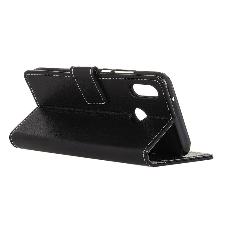 Litchi Texture PU Leather Magnetic Wallet Case Cover for Xiaomi Mi 6X / A2 - Black