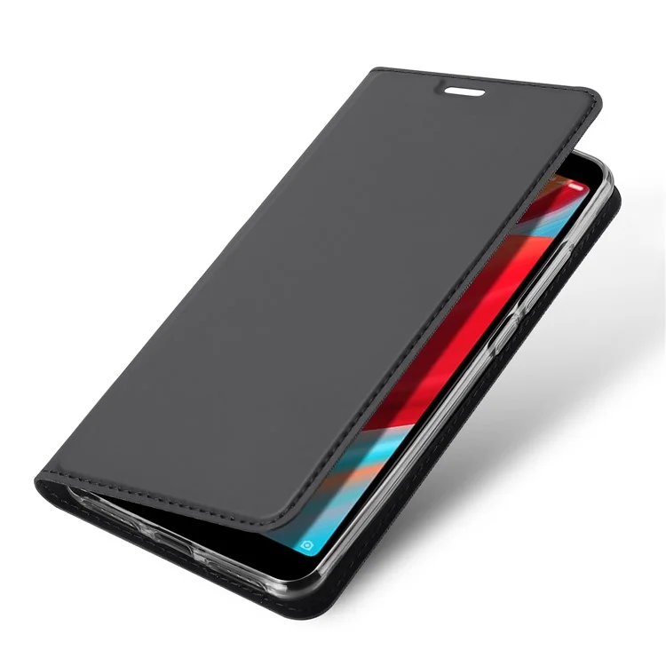 DUX DUCIS Skin Pro Series Card Holder Stand Leather Mobile Case for Xiaomi Redmi S2 / Y2 - Grey