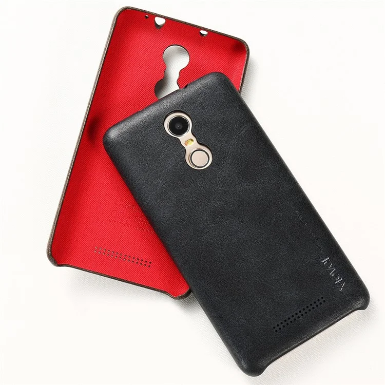 X-LEVEL Vintage Series Leather Coated Hard Case for Xiaomi Redmi Note 3 / Note 3 Pro - Black