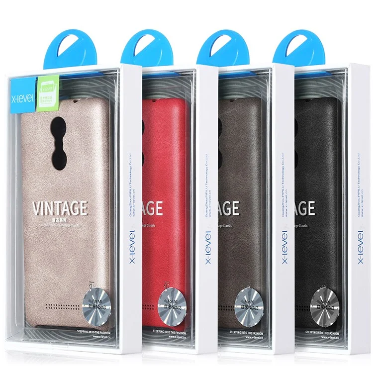 X-LEVEL Vintage Series Leather Coated Hard Case for Xiaomi Redmi Note 3 / Note 3 Pro - Black