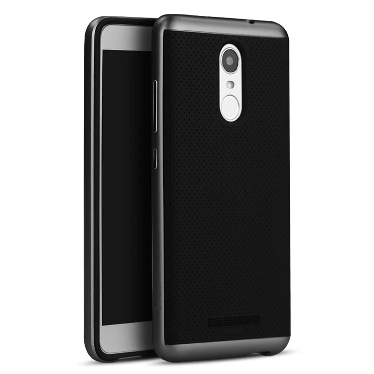 IPAKY PC Bumper + TPU Back Phone Case for Xiaomi Redmi Note 3 - Grey
