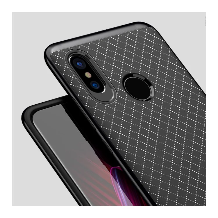 IPAKY 2-Piece PC Bumper + TPU Back Phone Case for Xiaomi Mi 8 (6.21-inch) - Black
