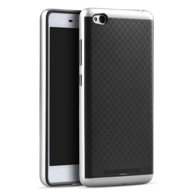 IPAKY 2-Piece PC Frame + Silicone Hybrid Case for Xiaomi Redmi 3 - Silver