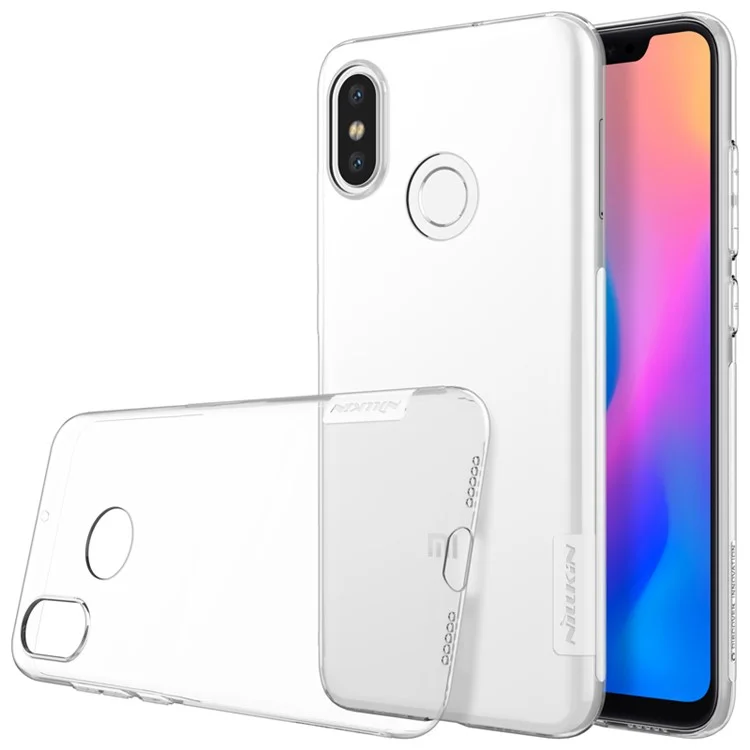 NILLKIN Nature 0.6mm Soft TPU Phone Case for Xiaomi Mi 8 (6.21-inch) - White