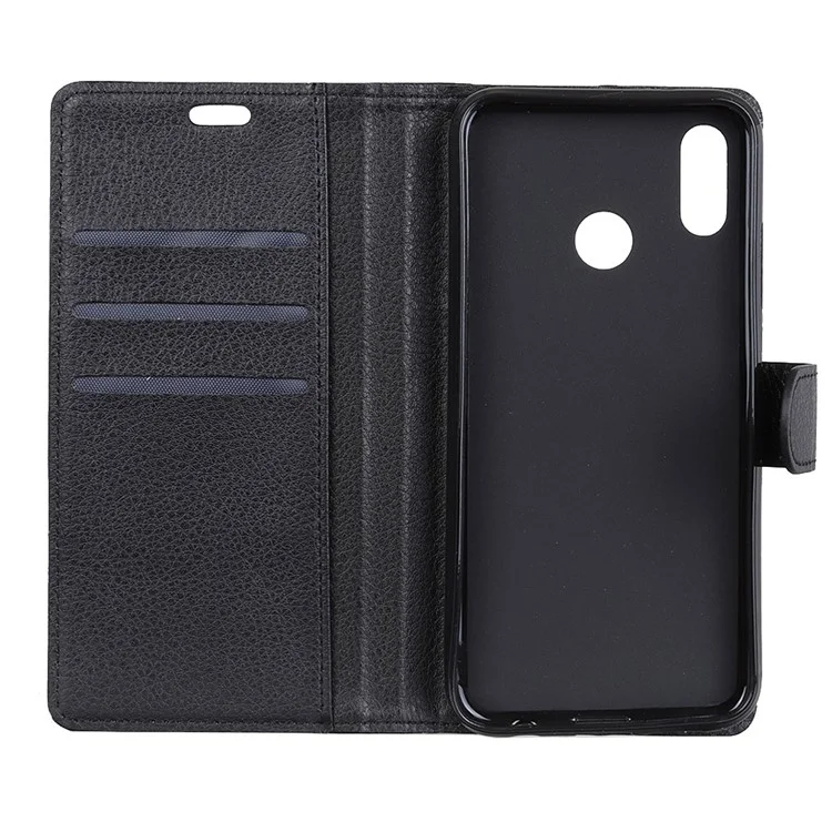 Litchi Skin Wallet Leather Stand Case for Xiaomi Mi Mix 2s - Black