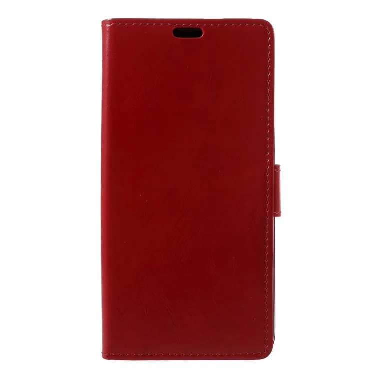 Crazy Horse PU Leather Wallet Stand Phone Case for Xiaomi Redmi S2 / Y2 - Red