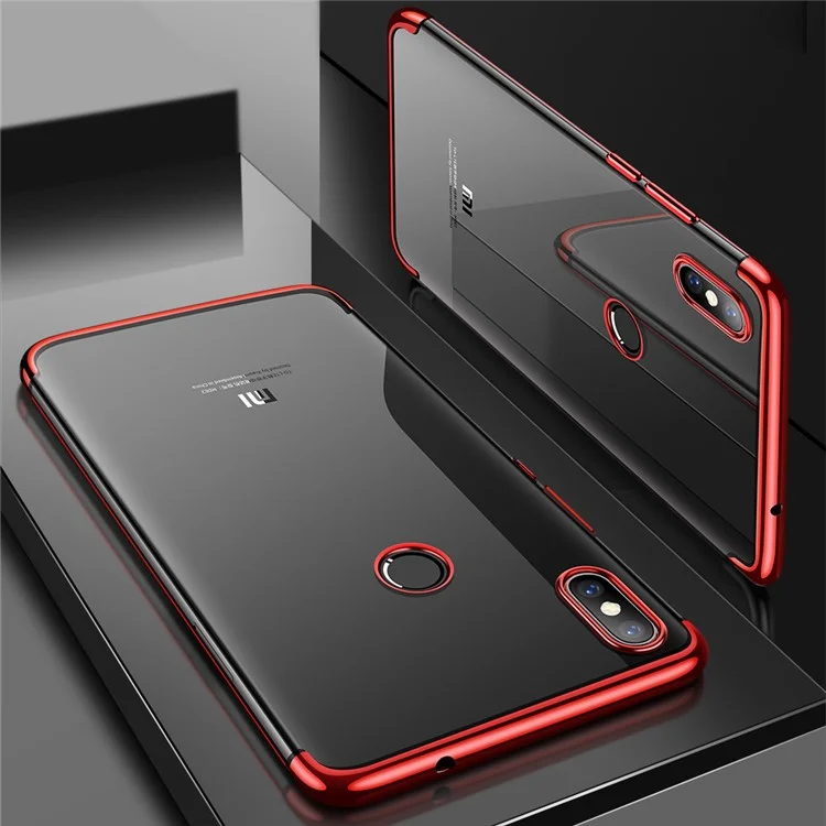 CAFELE Electroplating Soft TPU Back Case for Xiaomi Mi 8 (6.21-inch) - Red