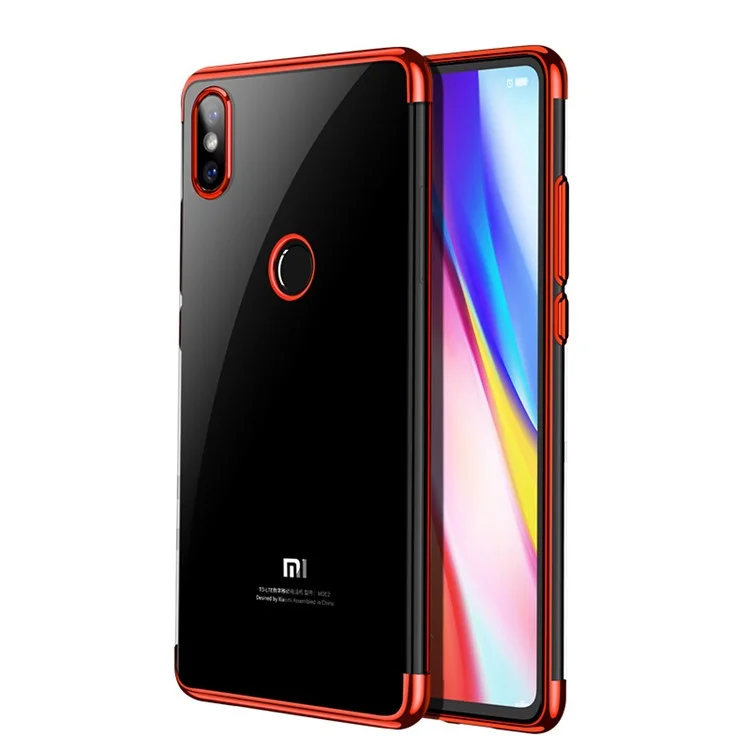 CAFELE Electroplating Soft TPU Back Case for Xiaomi Mi 8 (6.21-inch) - Red