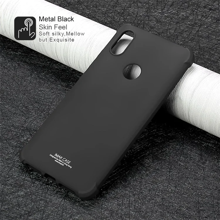 IMAK for Xiaomi Redmi S2 / Y2 Skin Feel Anti-drop TPU Case + Explosion-proof Screen Film - Metal Black