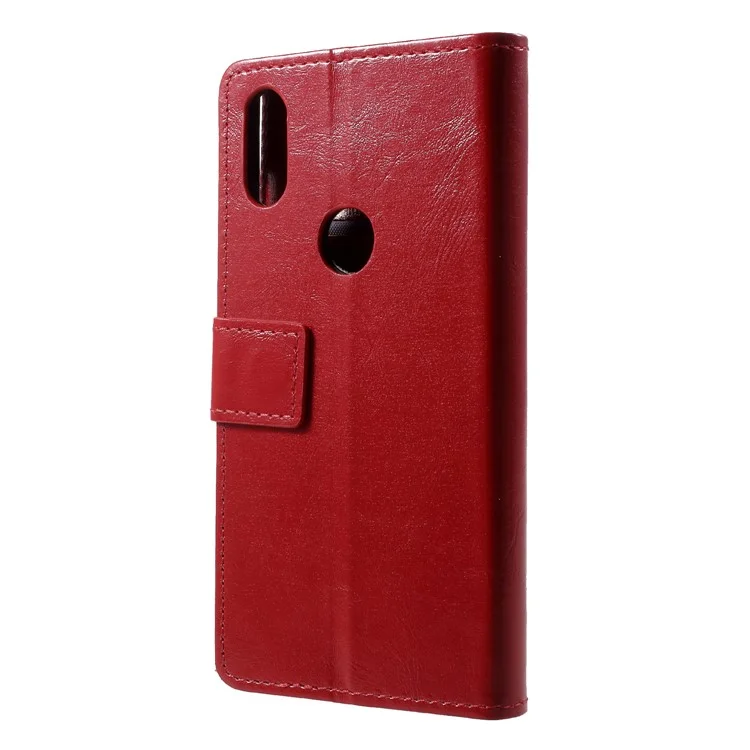 Crazy Horse Texture Wallet Stand Leather Flip Case for Xiaomi Mi Mix 2s - Red
