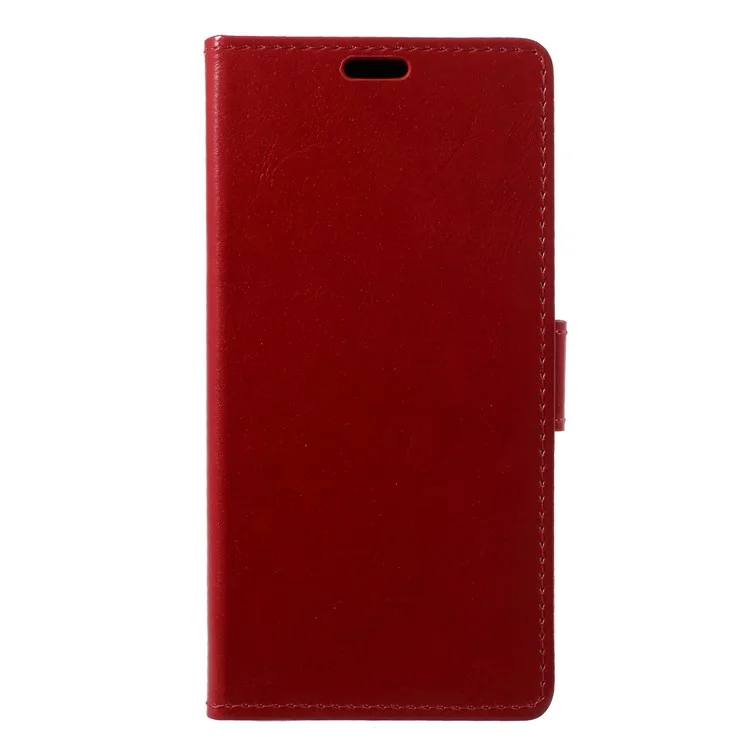Crazy Horse Texture Wallet Stand Leather Flip Case for Xiaomi Mi Mix 2s - Red