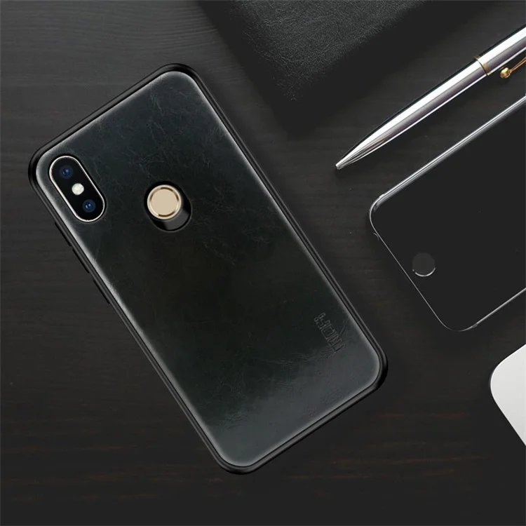 MOFI PU Leather Coated PC + TPU Hybrid Case for Xiaomi Mi 8 (6.21-inch) - Black