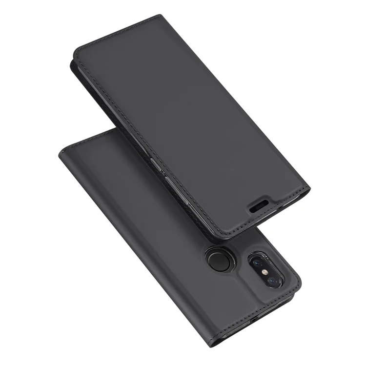 DUX DUCIS Skin Pro Series Leather Stand Cover for Xiaomi Mi 8 (6.21-inch) - Black