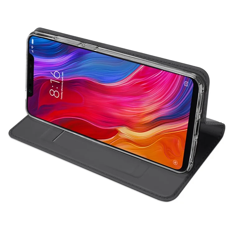 DUX DUCIS Skin Pro Series Leather Stand Cover for Xiaomi Mi 8 (6.21-inch) - Black