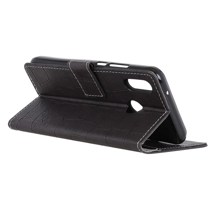 Vintage Crocodile Texture PU Leather Wallet Flip Case for Xiaomi Mi 8 SE (5.88-inch) - Black