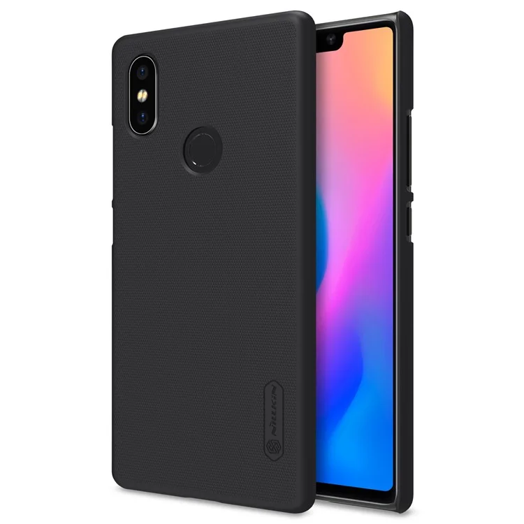 Black - NILLKIN Super Frosted Shield Plastic Shell + Screen Protector for Xiaomi Mi 8 SE (5.88-inch)