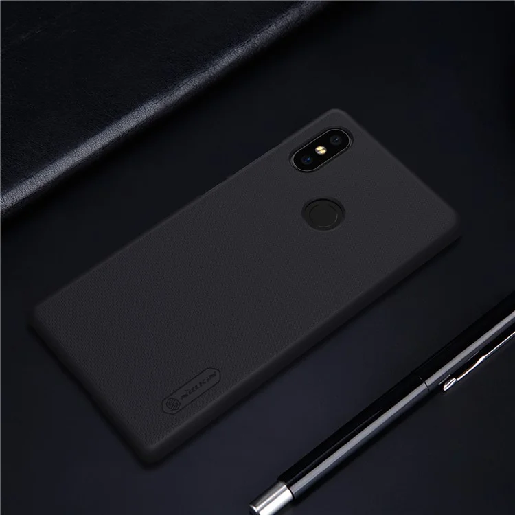Black - NILLKIN Super Frosted Shield Plastic Shell + Screen Protector for Xiaomi Mi 8 SE (5.88-inch)