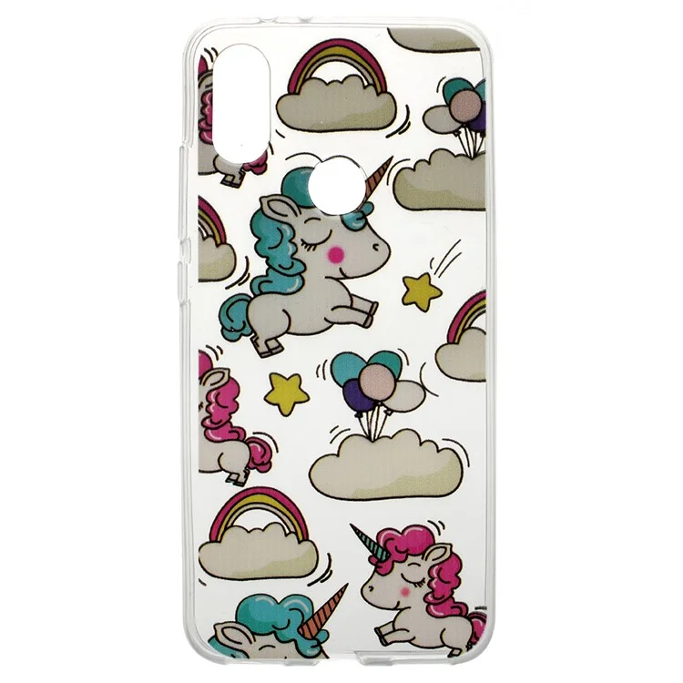Pattern Printing Soft TPU Mobile Casing for Xiaomi Mi A2 / Mi 6X - Unicorn