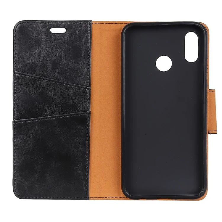 Crazy Horse Magnetic Stand Wallet Split Leather Protective Case for Xiaomi Mi Mix 2s - Black