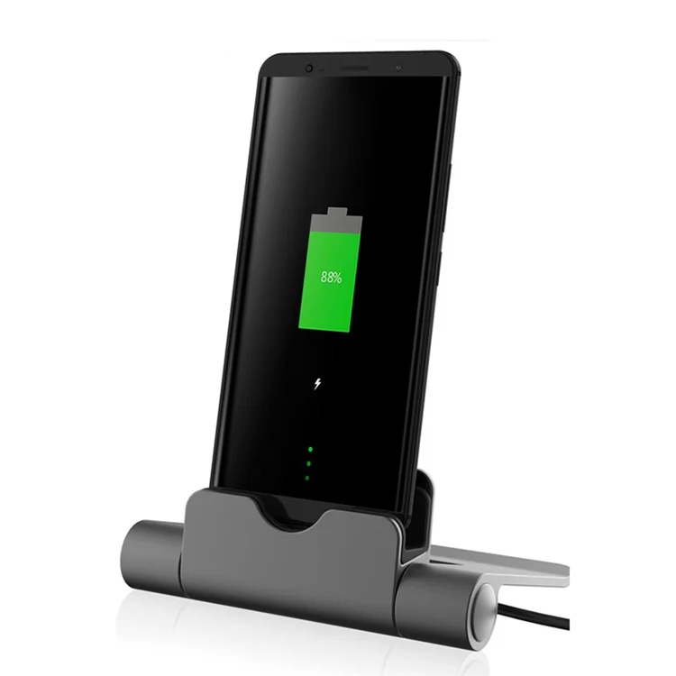 WQ26 Desktop Micro USB Data Sync Charging Dock Station Stand Holder - Black