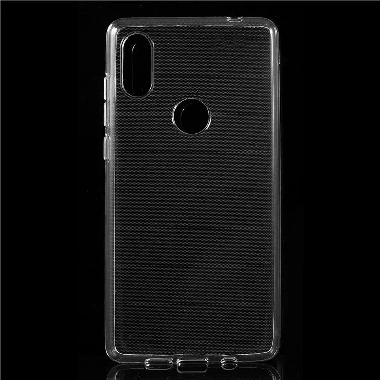 For Xiaomi Mi Mix 2s Clear TPU Case Cover with Non-slip Inner - Transparent