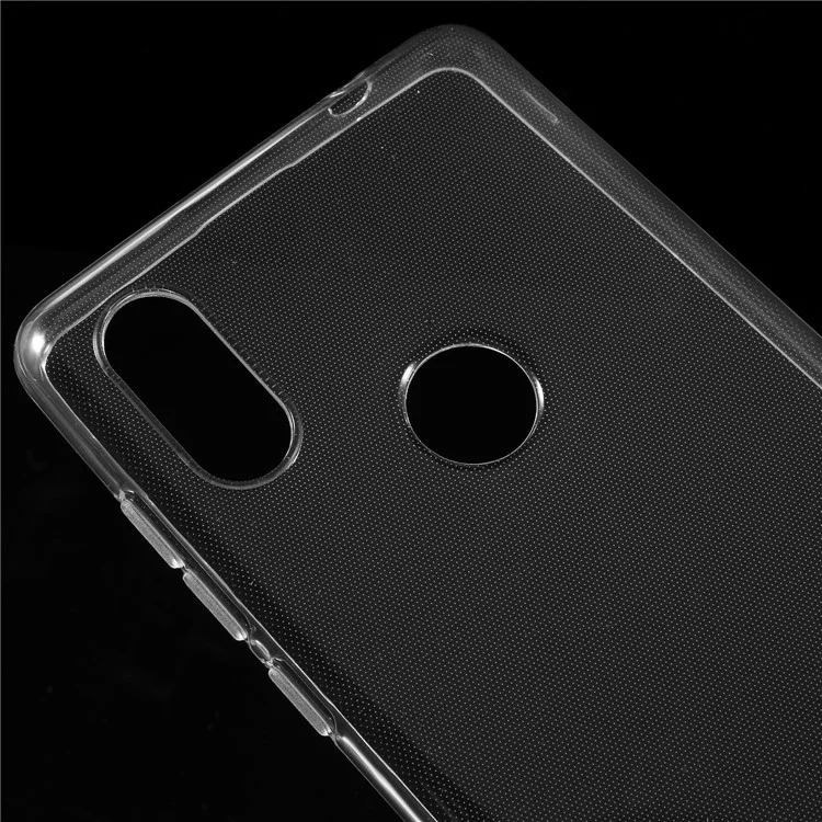 For Xiaomi Mi Mix 2s Clear TPU Case Cover with Non-slip Inner - Transparent
