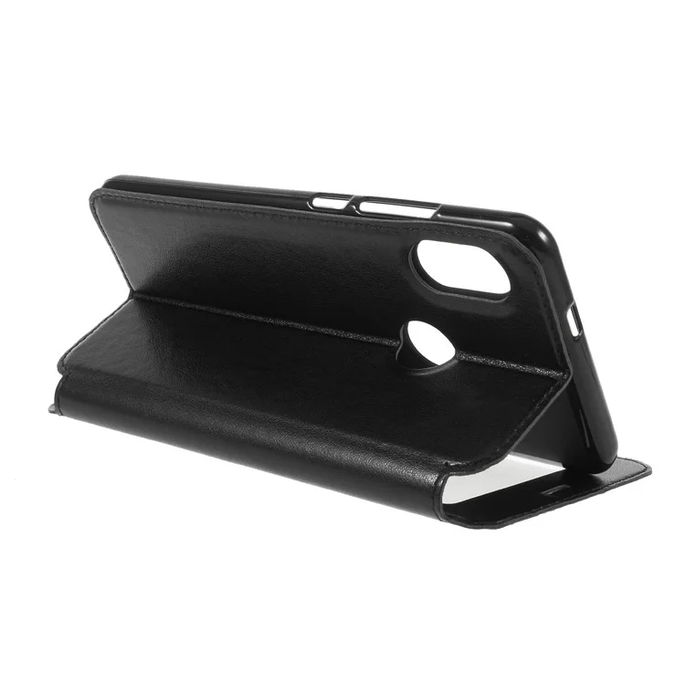 ROAR KOREA Noble Leather View Window Stand Folio Case for Xiaomi Redmi Note 5 Pro (Dual Camera) / Redmi Note 5 (China) - Black
