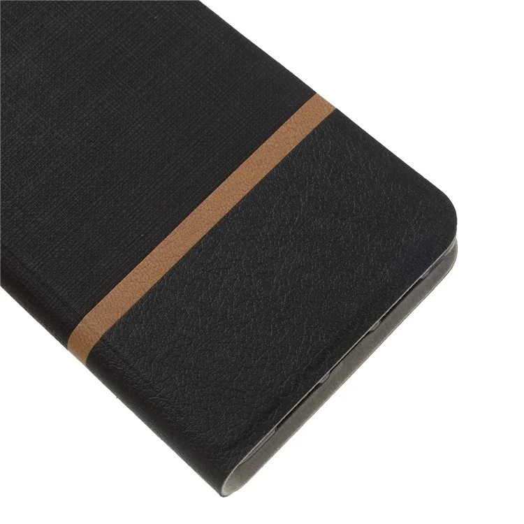 Cross Texture PU Leather Flip Stand Cell Phone Case for Xiaomi Mi 8 SE (5.88-inch) - Black