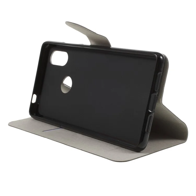 For Xiaomi Mi 8 SE (5.88-inch) Crazy Horse Texture Stand Leather Card Holder Mobile Case - Black