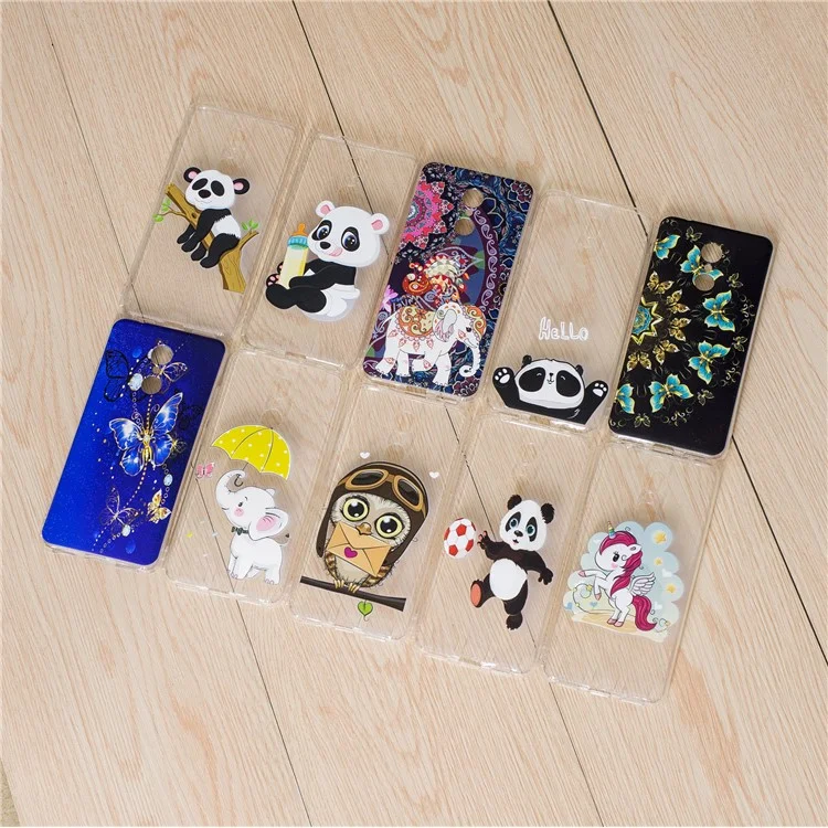 Pattern Printing TPU Protection Cell Phone Case for Xiaomi Redmi 5 - Elephant Holding an Umbrella