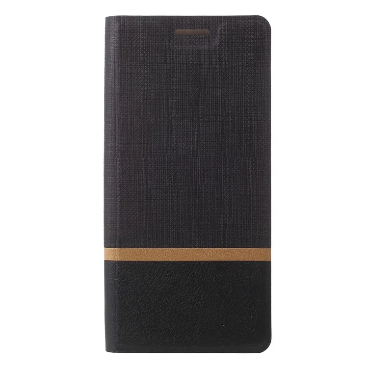 Cross Pattern Leather Card Holder Phone Cover (Built-in Steel Sheet) for Xiaomi Redmi S2 / Y2 - Black