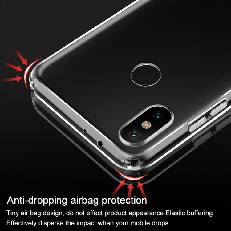 IMAK Anti-drop TPU Case + Screen Protector for Xiaomi Mi A2 / Mi 6X - Transparent