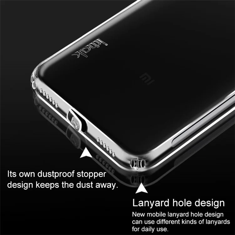 IMAK Anti-drop TPU Case + Screen Protector for Xiaomi Mi A2 / Mi 6X - Transparent