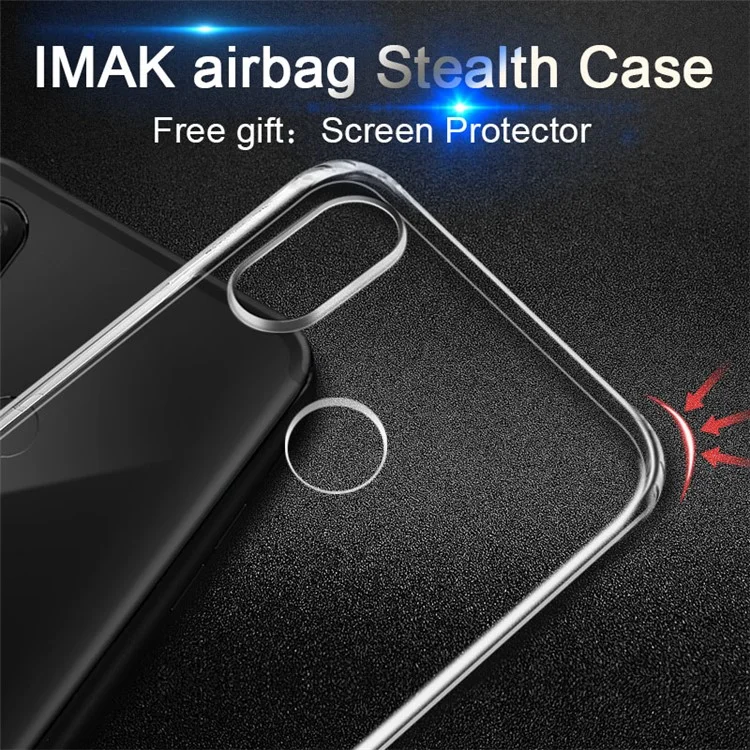 IMAK Anti-drop TPU Case + Screen Protector for Xiaomi Mi A2 / Mi 6X - Transparent